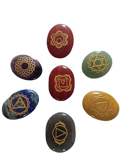 Seven Chakra Oval Crystal Set