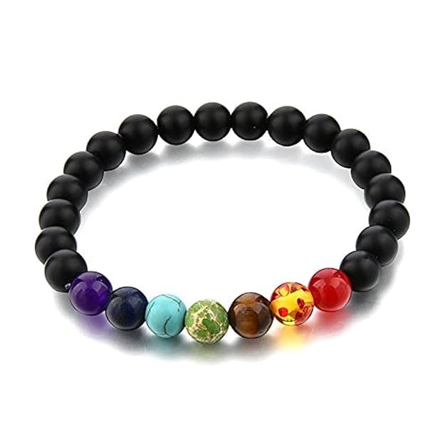 7 Chakra Lava Beads Bracelet